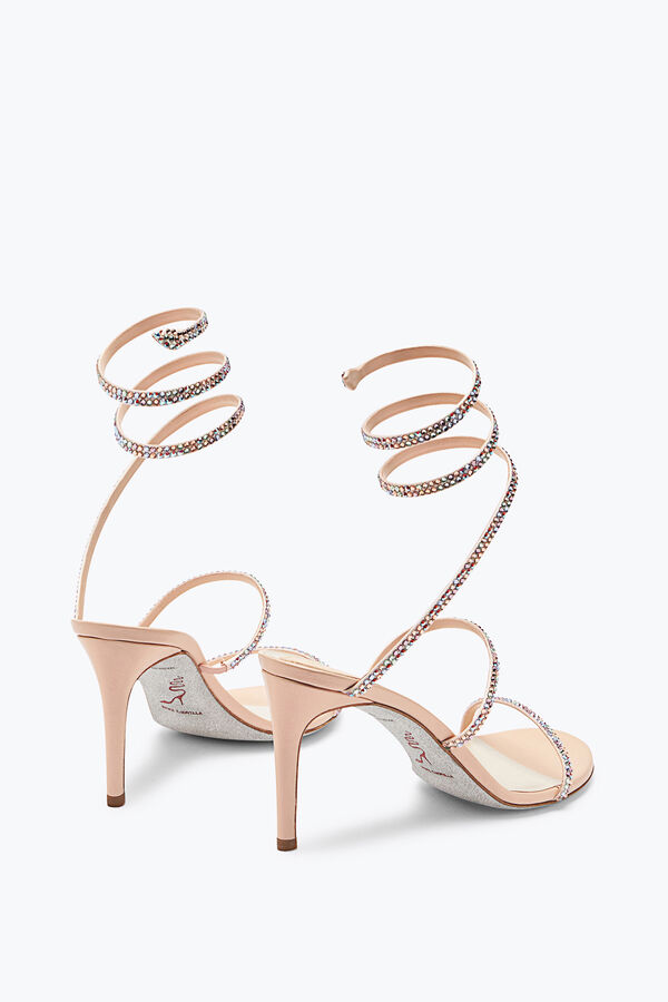 jeweled cleo pink and multicolor sandal 80 rene caovilla