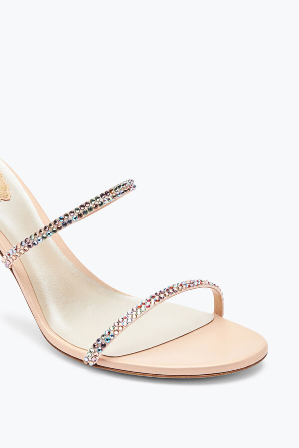 jeweled cleo pink and multicolor sandal 80 rene caovilla