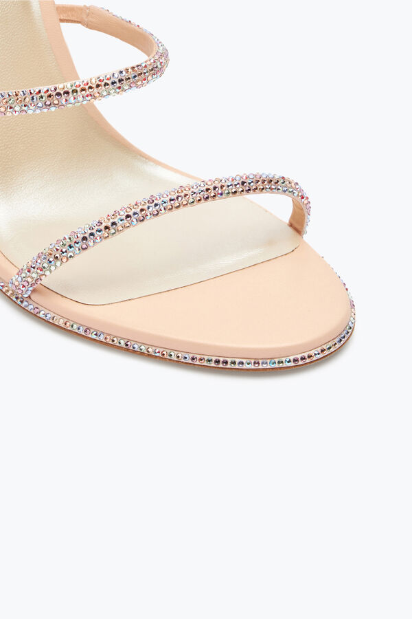 jeweled elegant pink sandals cleo rene caovilla