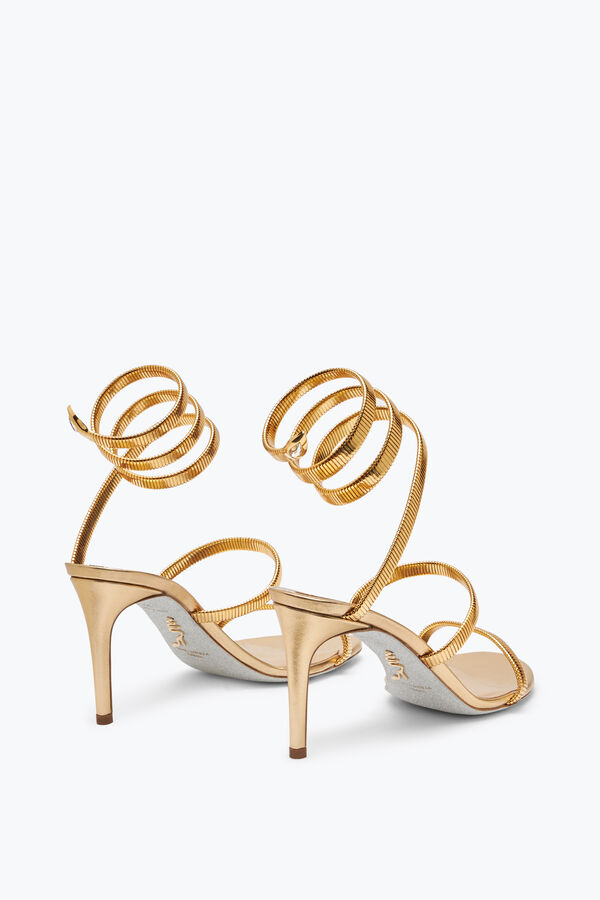 jeweled juniper metallic gold sandal 80 rene caovilla