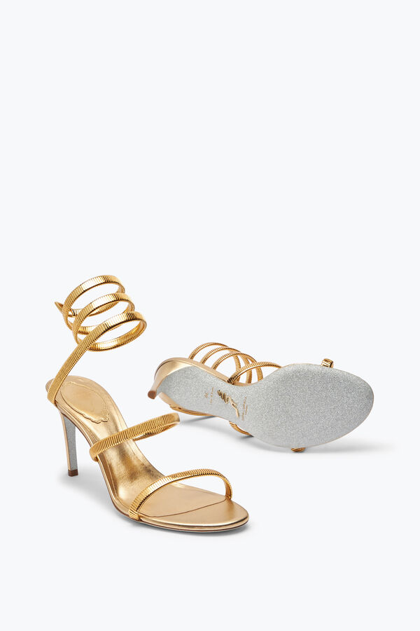 jeweled juniper metallic gold sandal 80 rene caovilla