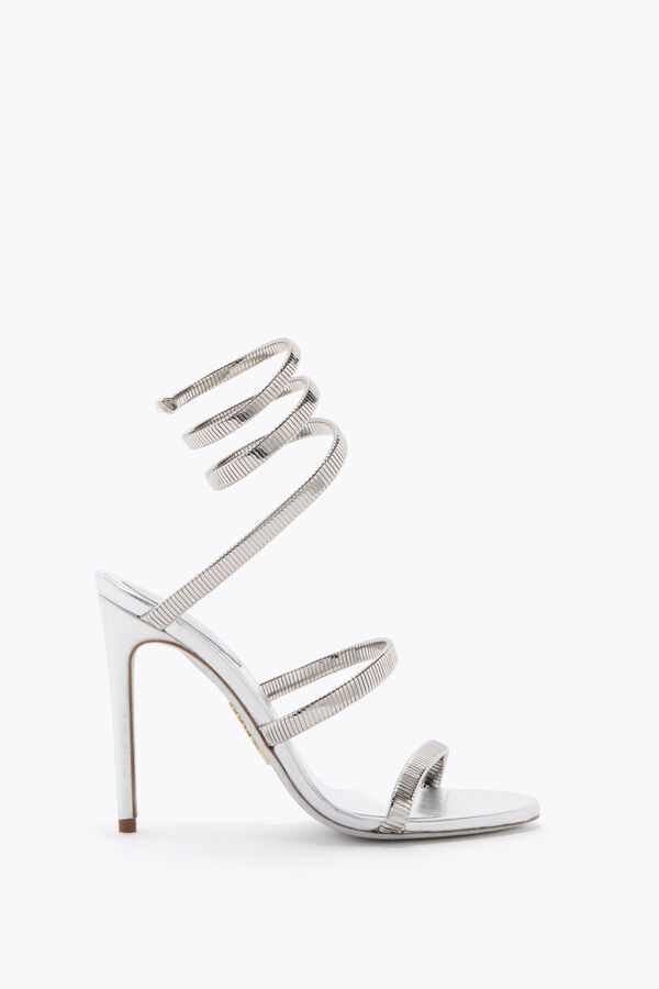 jeweled juniper metal silver sandal 105 rene caovilla