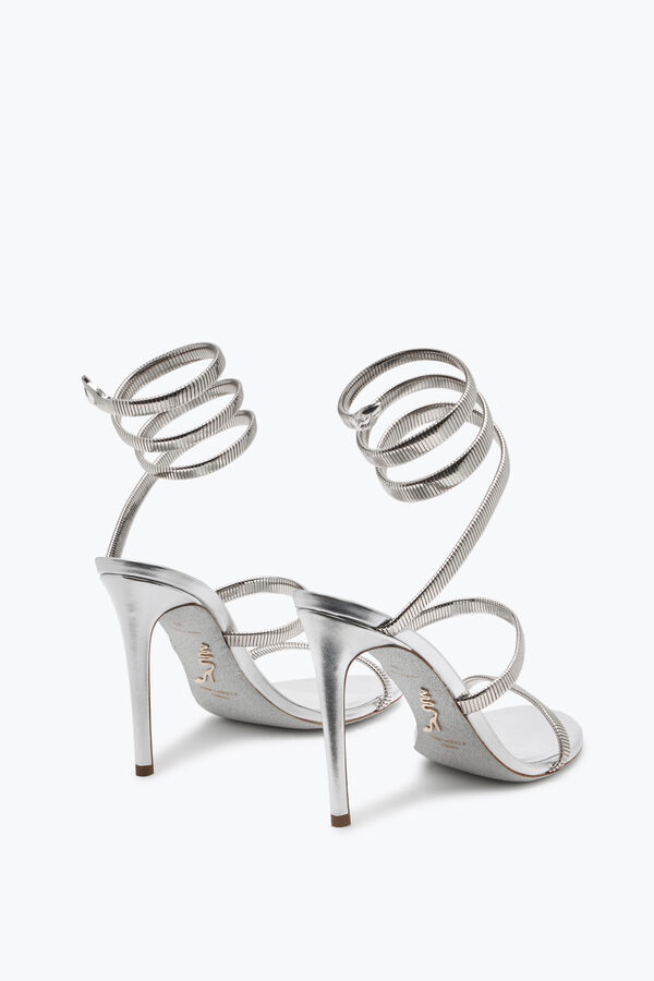 jeweled juniper metal silver sandal 105 rene caovilla