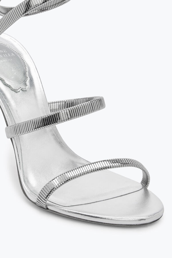 jeweled juniper metal silver sandal 105 rene caovilla
