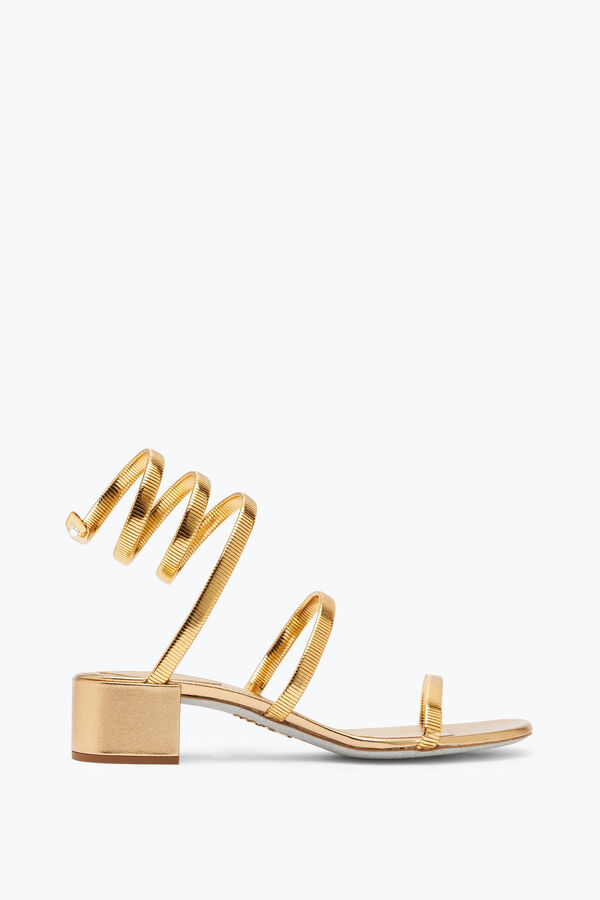 jeweled juniper metallic gold sandal 40 rene caovilla