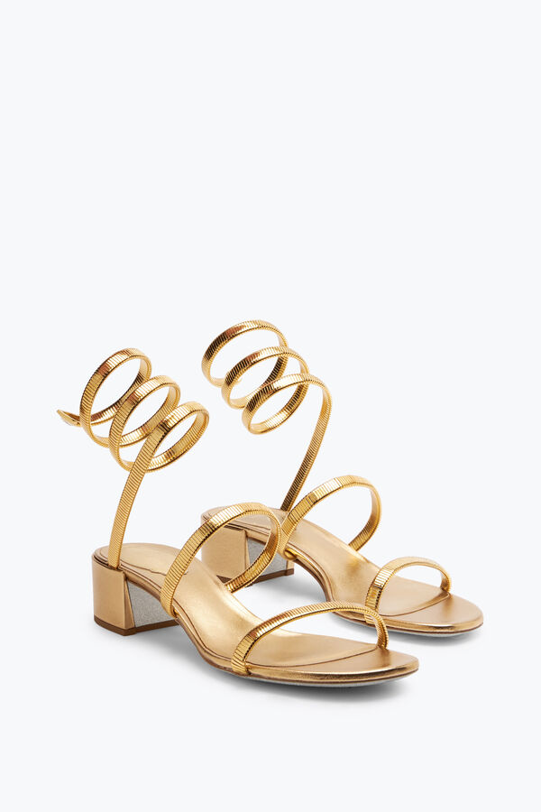jeweled juniper metallic gold sandal 40 rene caovilla