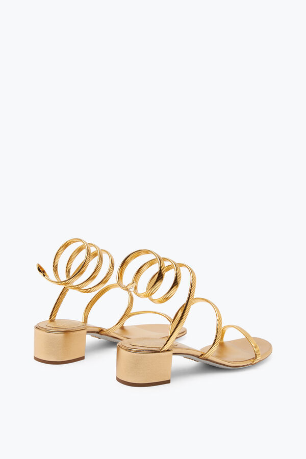 jeweled juniper metallic gold sandal 40 rene caovilla